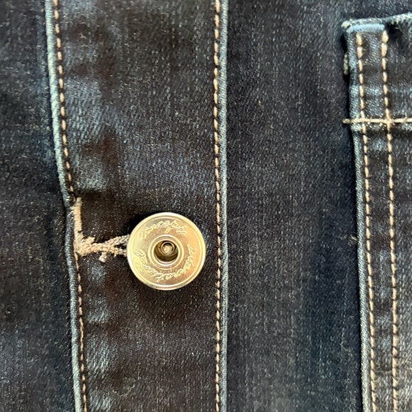 Inc Denim Button Front Midi Skirt Y2K Size 10 with Side Slits - Picture 5 of 5